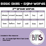 Basic Skills 2nd Grade Sight Word Task Cards (Special Educ