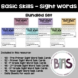 Basic Skills Sight Word Task Card Bundle (Special Ed, Auti