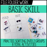 File Folder Activities Sorting