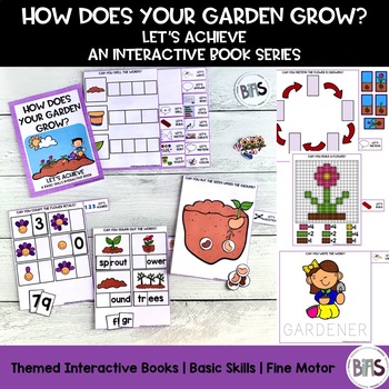 Preview of Basic Skills Interactive Book Garden Theme (Let's Achieve Series)