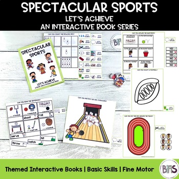Preview of Basic Skills Interactive Book Sports Theme (Let's Achieve Series)