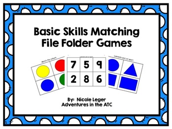 Preview of Basic Skills Matching File Folder Games