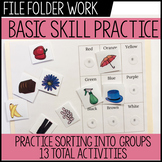 Basic Skills Practice File Folder Work