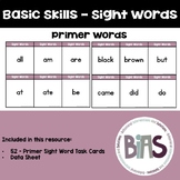 Basic Skills Primer Sight Word Task Cards (Special Educati