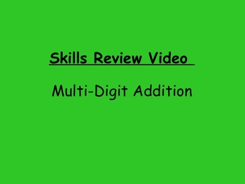 Preview of Basic Skills Video: Multi-Digit Addition