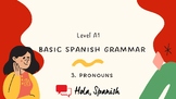 Basic Spanish Grammar. Level A1. Topic 3: Pronouns