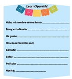 Basic Spanish Introduction Activity / Art / Food