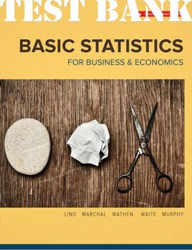 Preview of Basic Statistics for Business And Economics 7th Edition By Douglas TEST BANK
