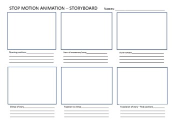 Stop Motion Animation Storyboard Teaching Resources | TPT