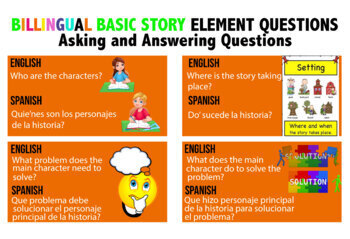 Preview of Basic Story Element Questions... Bilingual Parent Homework Helper