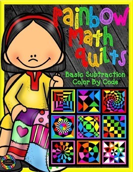 Preview of Basic Subtraction Facts Color By Code Math Quilts