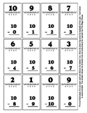 Basic Subtraction for 0 -10 Magic House cards - Math Cente