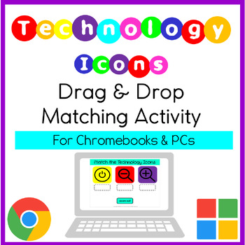 Preview of Basic Technology & Computer Icons Drag & Drop Matching Activity