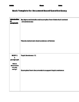 thesis template dbq
