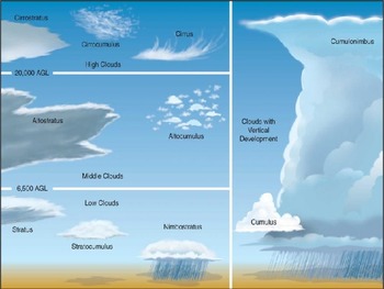 Basic Types of Clouds by joan taff | TPT