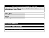 Basic Unit Planning Template for STEM Courses