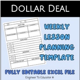 Basic Weekly Lesson Planning Template High School Middle S