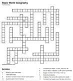 Basic World Geography crossword