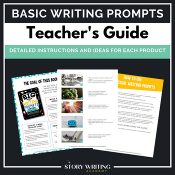 Preview of Basic Writing Prompts Bundle Teacher's Guide
