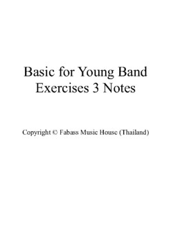Preview of Basic for Young Band - Exercise 3 notes