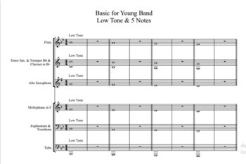 Preview of Basic for Young Band - Low Tone & 5 Notes