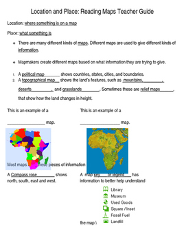 Preview of Basic map skills notes outline