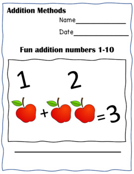 Preview of Basic math addition methods