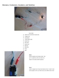 Basic physics circuit lab with conductors, insulators, swi