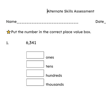 Preview of Basic skills: place value, rounding, addition, subtraction Assessment