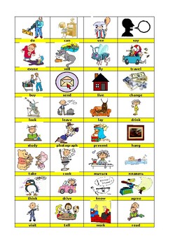 Basic verbs for 3-5 grades by zinb chihab | TPT