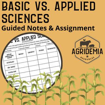 Preview of Basic vs. Applied Science Guided Notes & Assignment