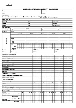 Preview of Basick Skill Interaction Activity Assessment