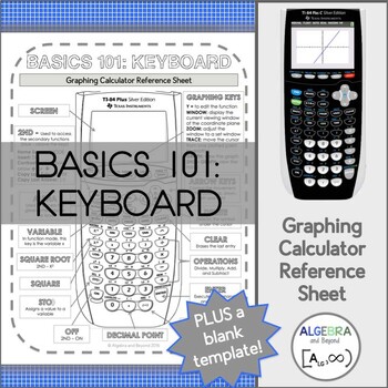Preview of TI-84 Keyboard Basics | Graphing Calculator Reference and Practice Sheet