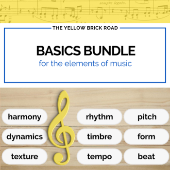 Preview of Basics Bundle for the Elements of Music - Music Elements Lessons - Music Basics