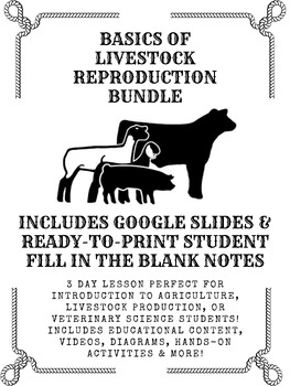 Preview of Basics of Animal Reproduction BUNDLE (Includes Google Slides + Student Notes)