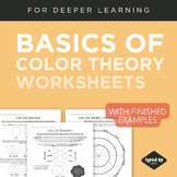 Basics of Color Theory Art Worksheets | shades, tints, ton