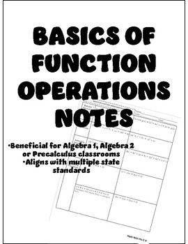 Preview of Basics of Function Operations Notes