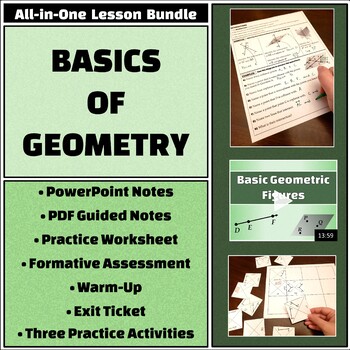 Preview of Basics of Geometry - All-in-One Lesson Bundle - Videos, Activities, and more!