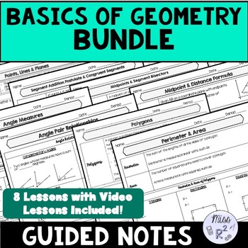 Preview of Basics of Geometry Guided Notes Bundle