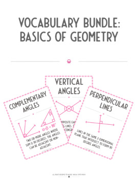 Preview of Basics of Geometry Posters (Vocabulary Bundle)