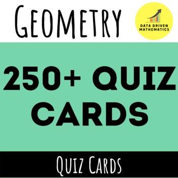 Preview of Basics of Geometry - Quiz Cards Activity Bundle - 250+ Total Quiz Cards Included