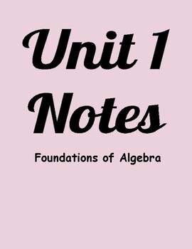 Preview of Basics of Math/ Foundations & Pre-Algebra Unit 1 Notes