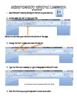 Preview of Basics of Microsoft Word - Typing a Paragraph