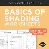 Basics of Shading Art Worksheets | highlights, shadows, ha