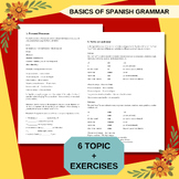 Basics of Spanish Grammar - 7 Topic + Exercise