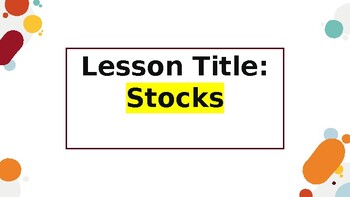 Preview of Basics of Stocks Lesson for Personal Financial Literacy
