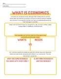 Basics of economics worksheet