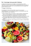 Basics of healthy diet + tasks (in German)
