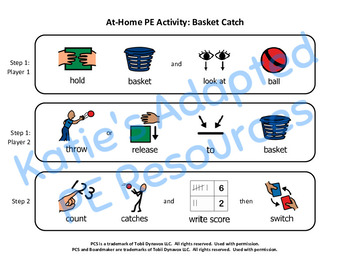 Preview of Basket Catch- Adapted P.E. Distance Learning