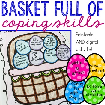 Preview of Easter Coping Skills Printable and Digital Activity for School Counseling